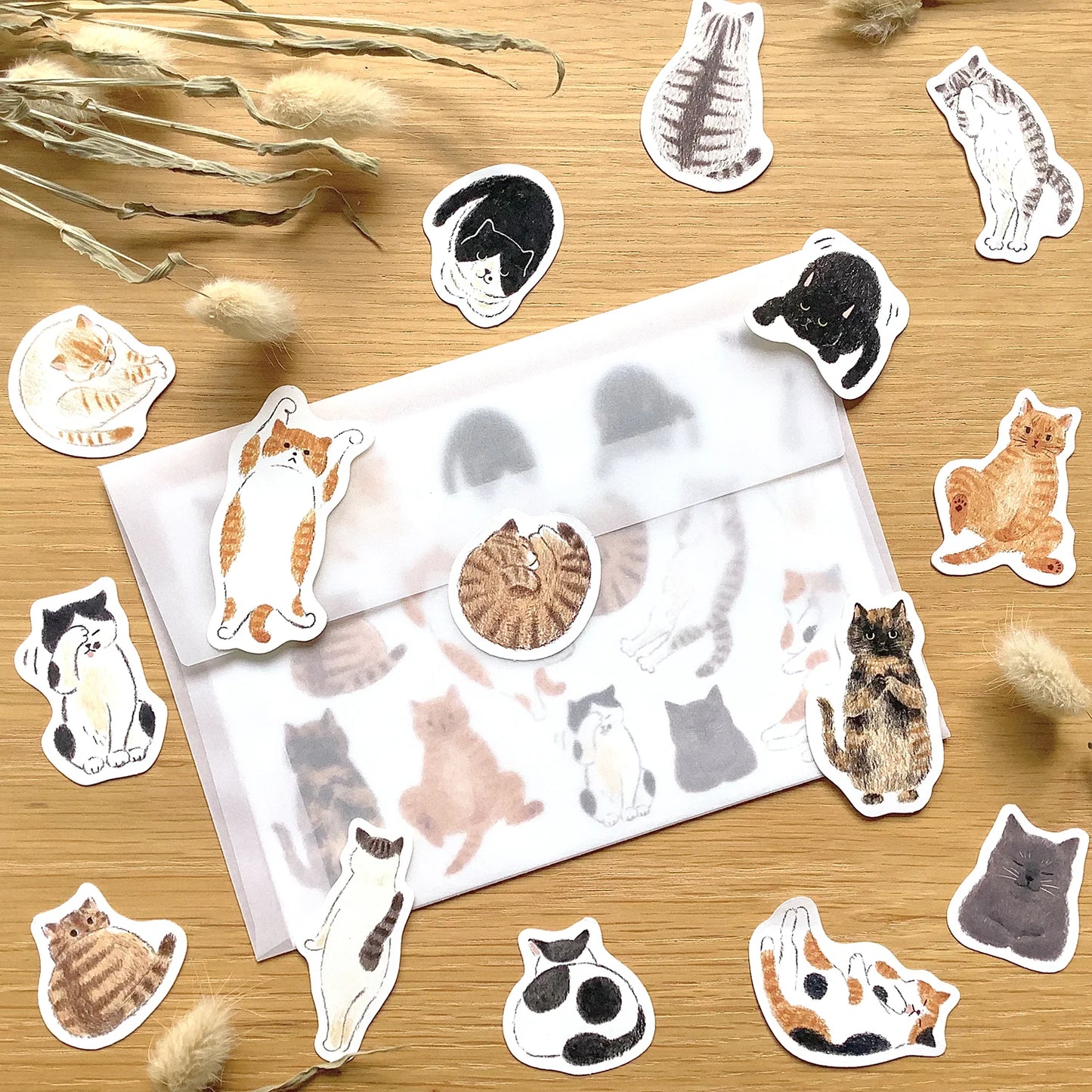Cat Lover Flake Sticker Gift Set
