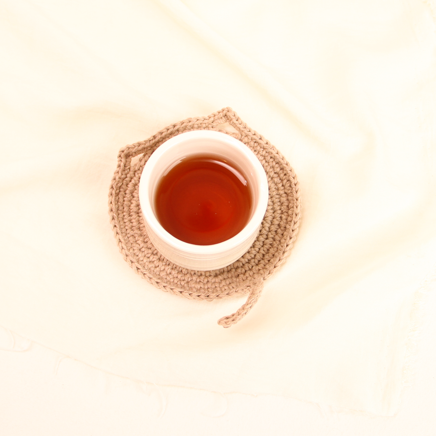 Handmade Crochet Cat Coaster