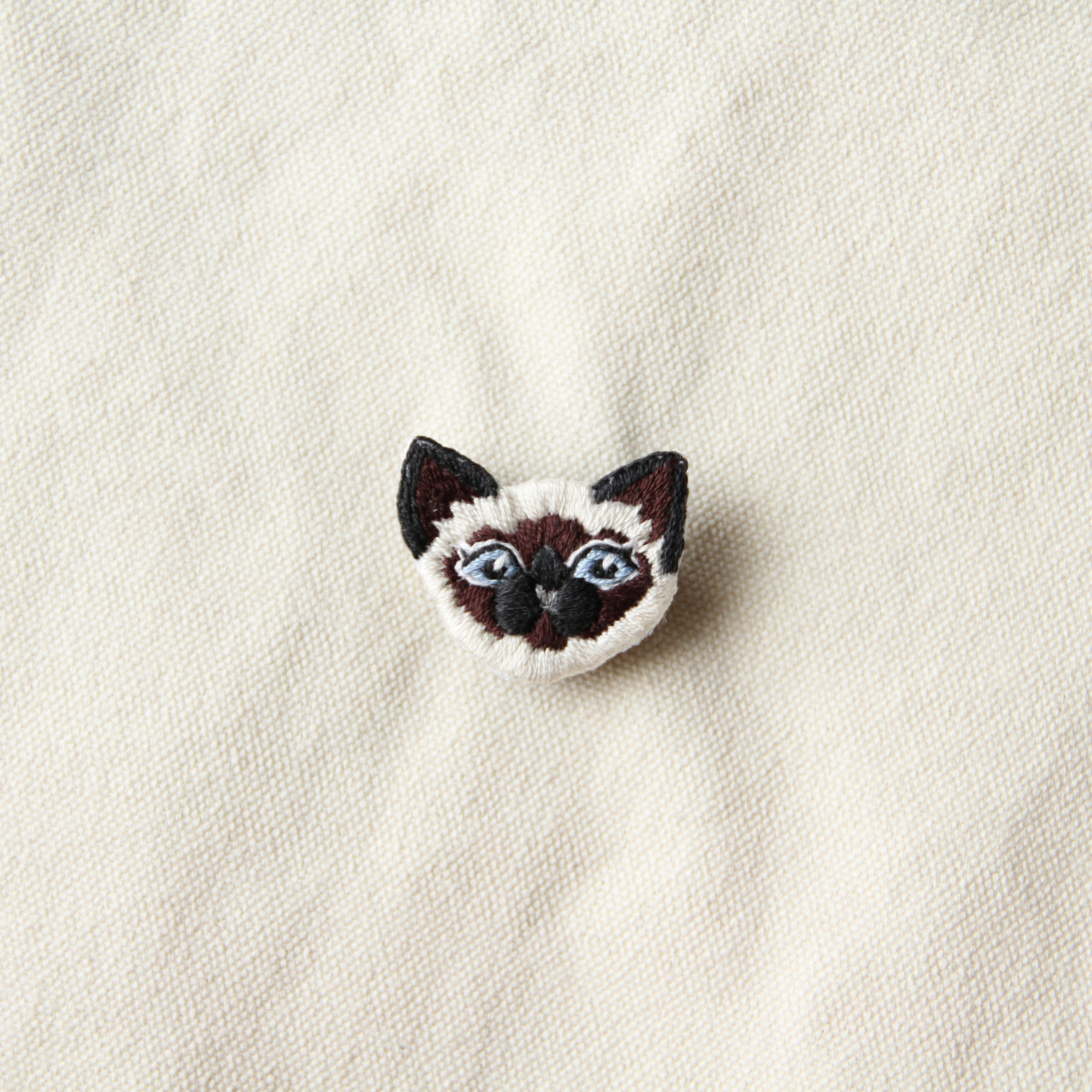 Pointed Cat Hand-Embroidered Brooch