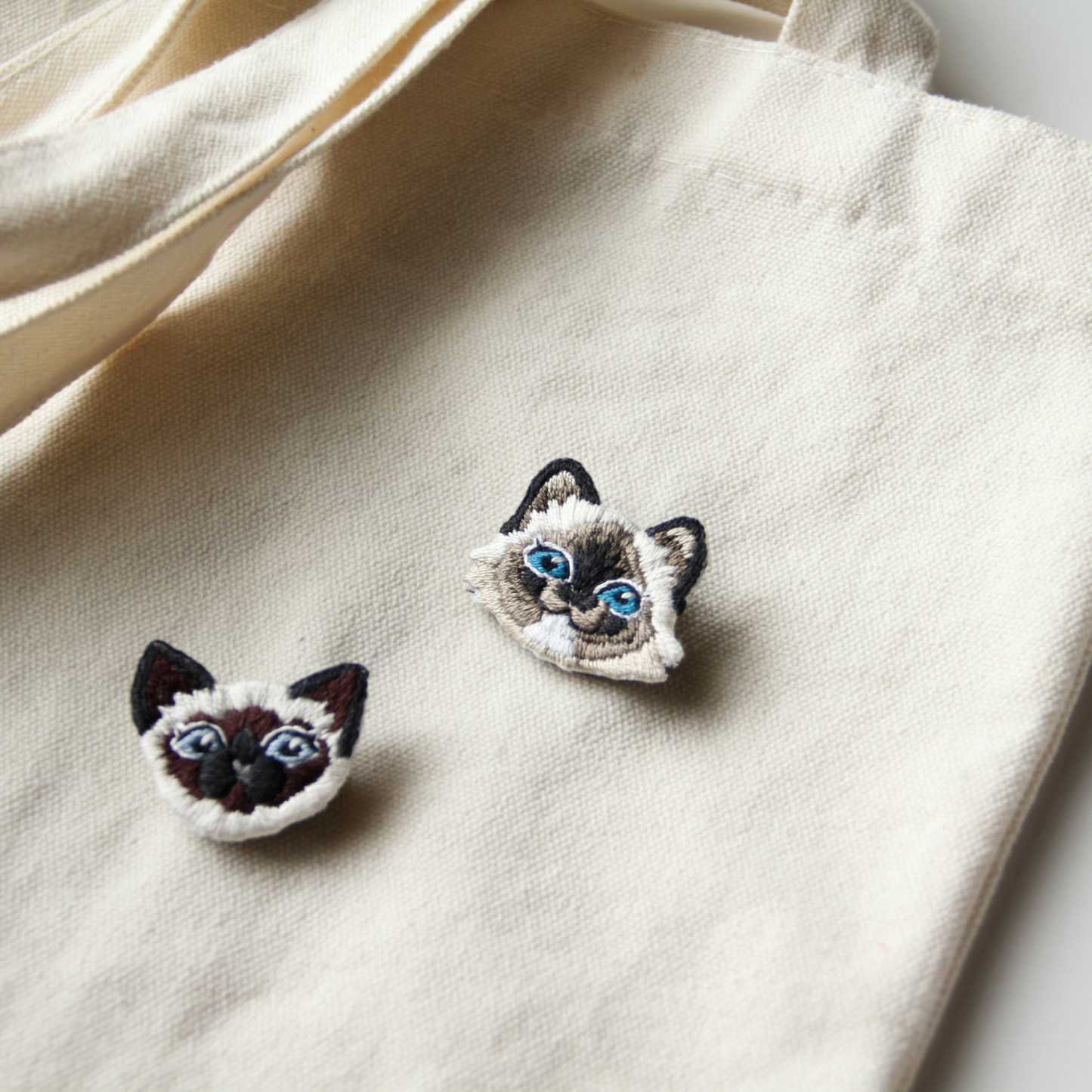 Pointed Cat Hand-Embroidered Brooch