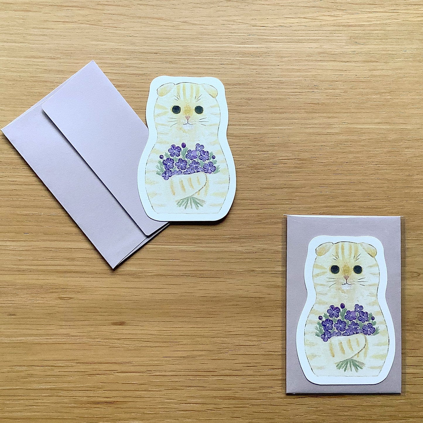 Mini Scottish Fold Greeting Card
