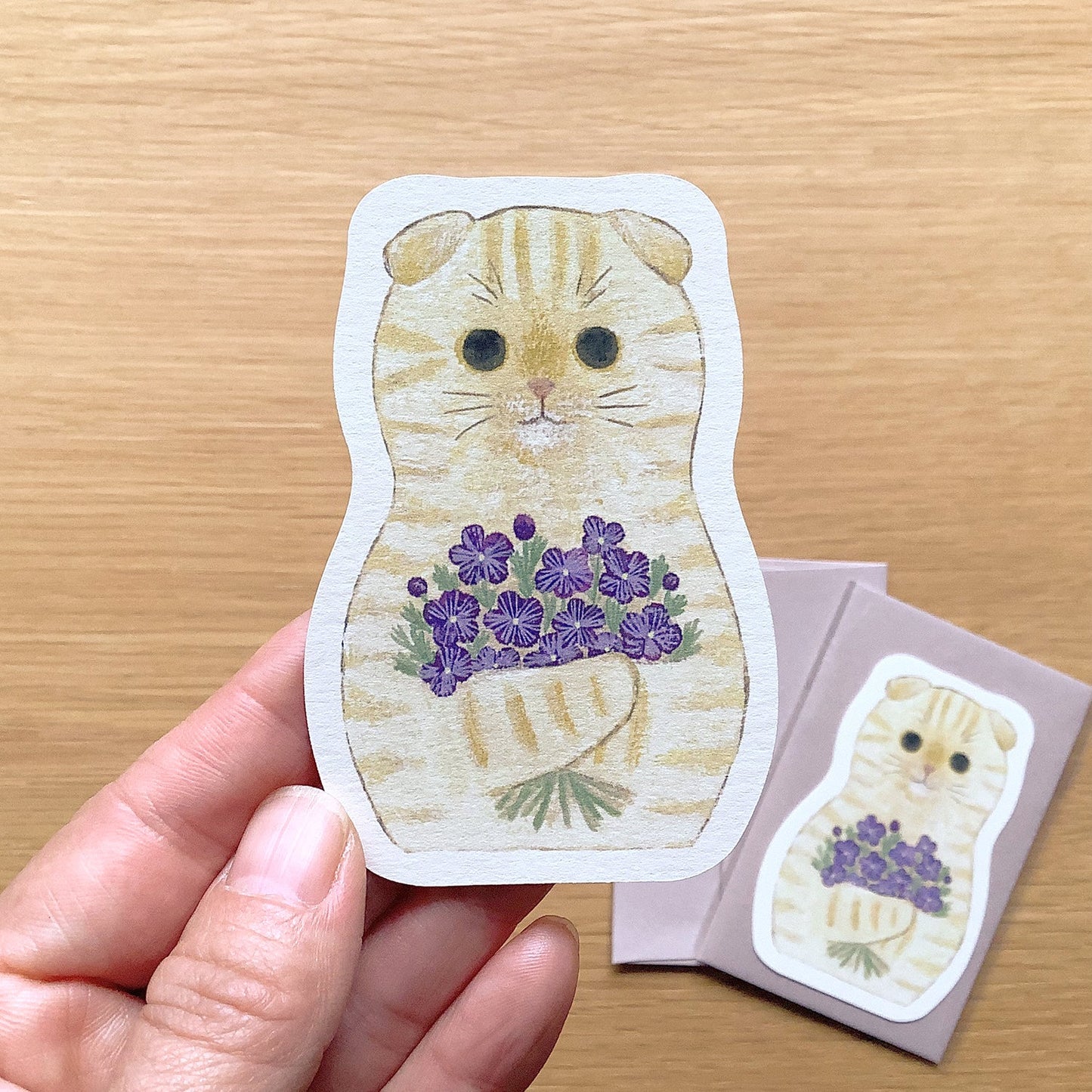 Mini Scottish Fold Greeting Card