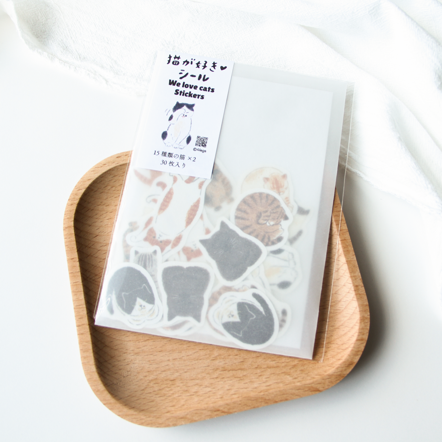 Cat Lover Flake Sticker Gift Set