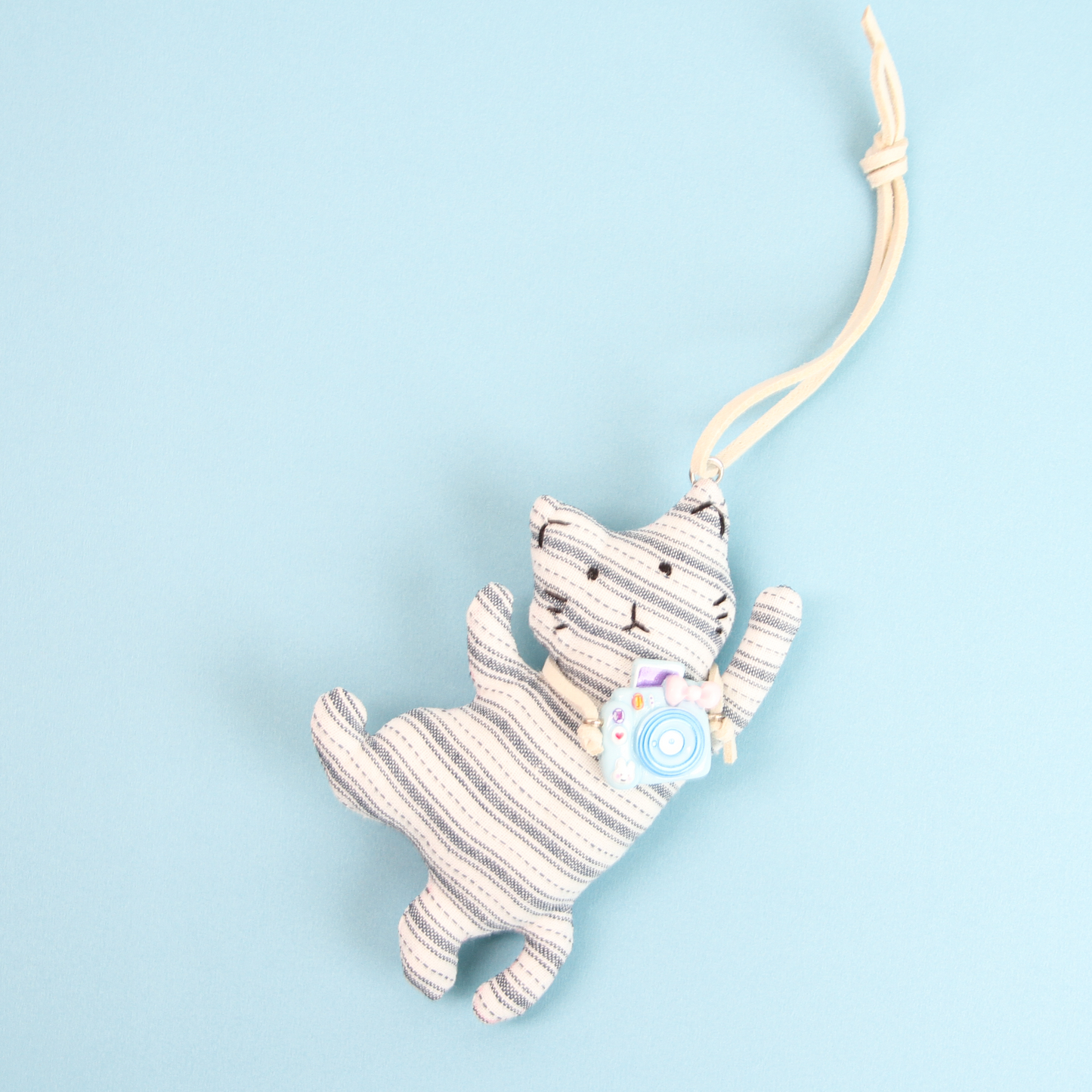 Little Cat Photographer — Handmade Fabric Charm