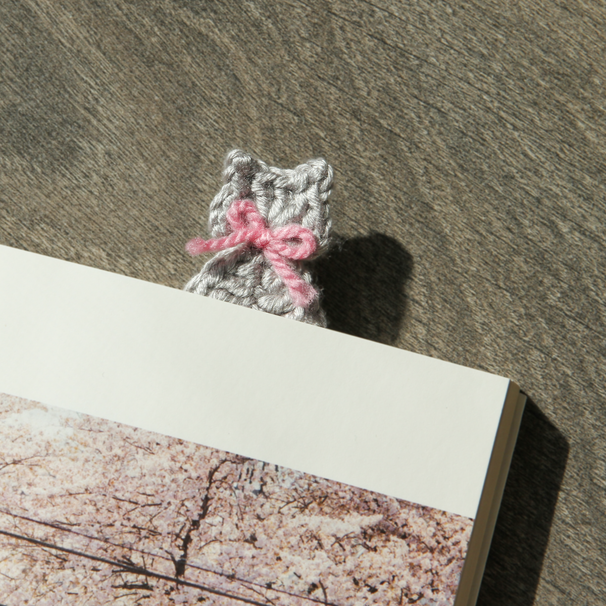Handmade Crochet Cat Bookmark