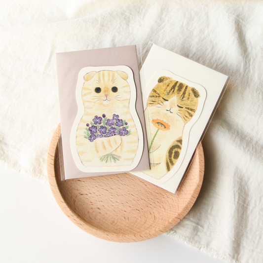 Mini Scottish Fold Greeting Card