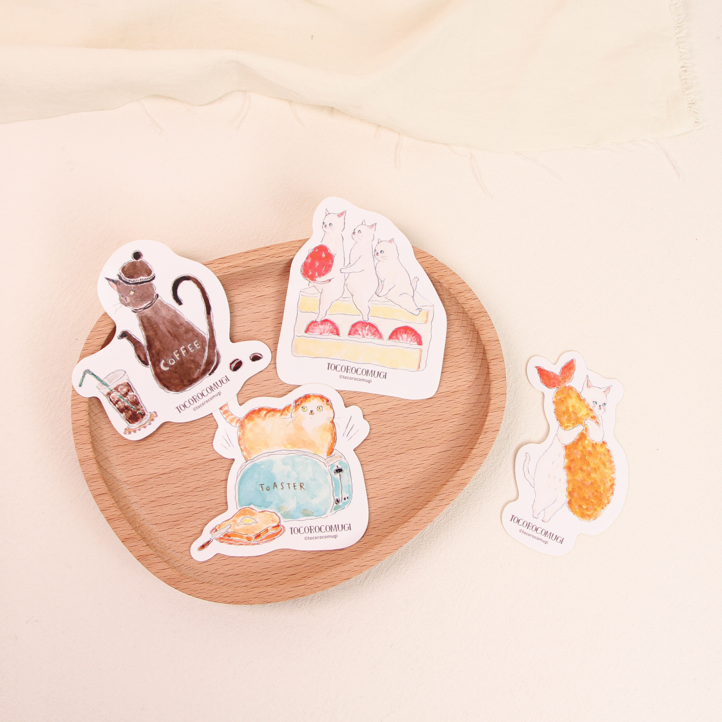Tokoro Komugi Cat Stickers