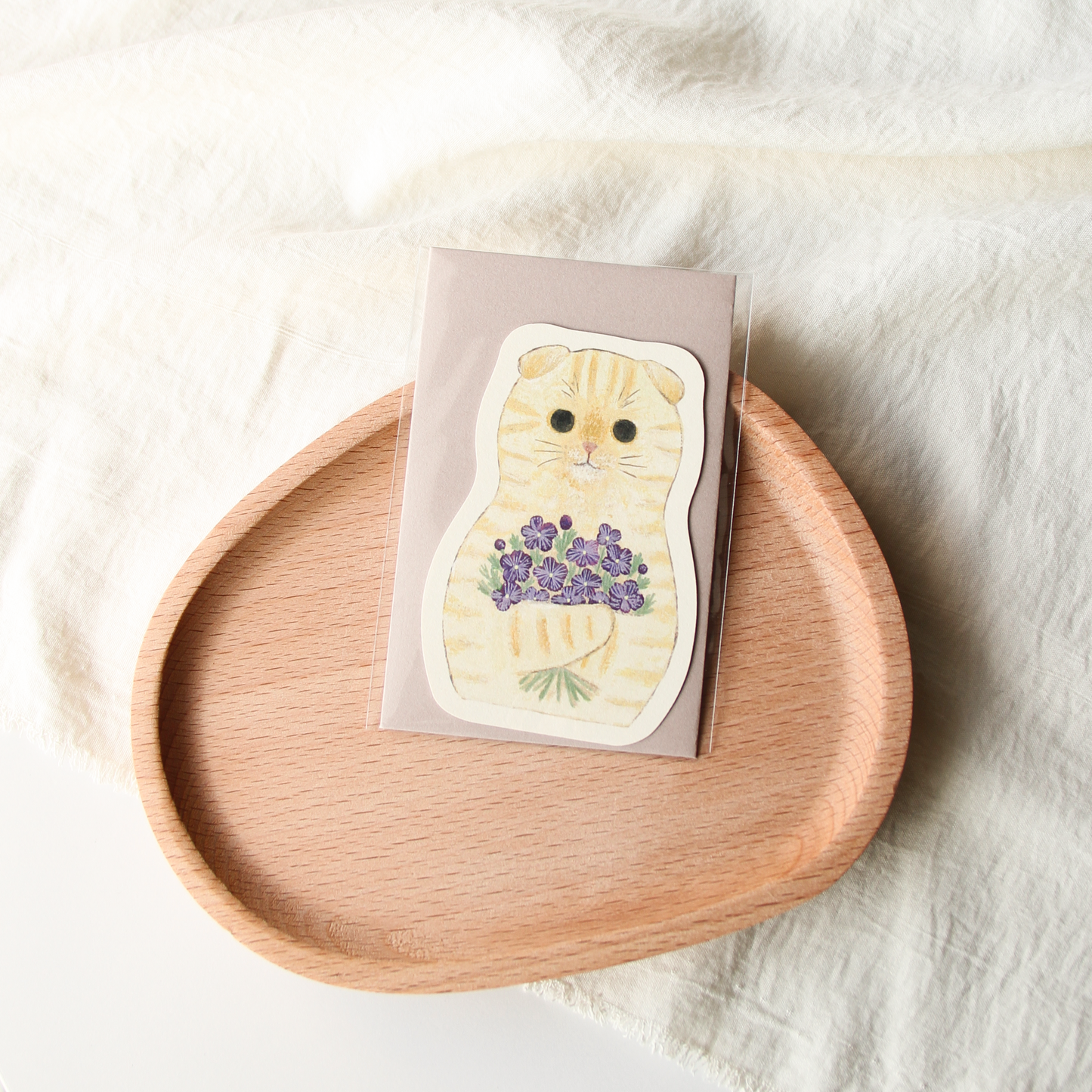 Mini Scottish Fold Greeting Card