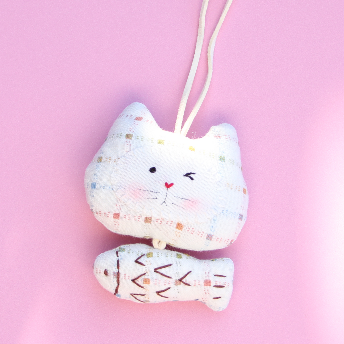 Little Cat’s Catch — Handmade Fabric Charm